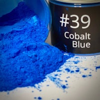 39 cobalt blue paint in a tin