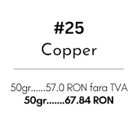 a black and white image with the words 25 copper